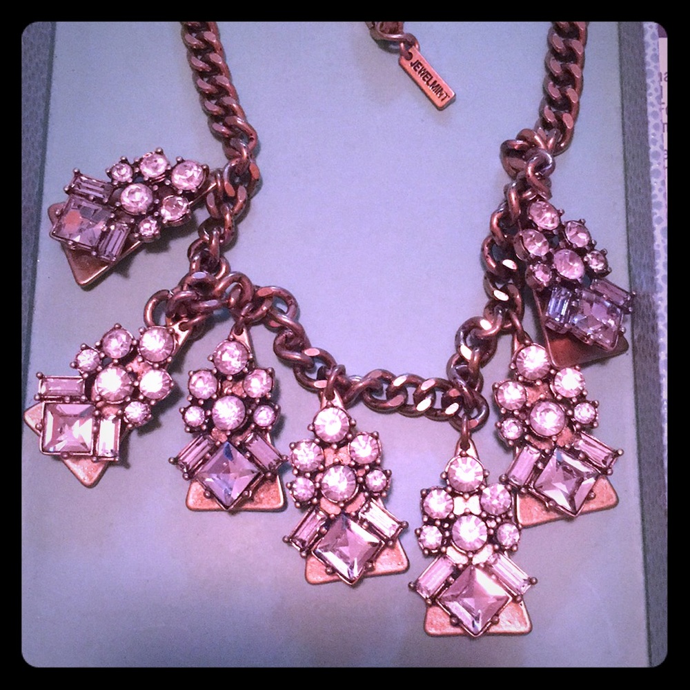 Jewelmint Crystal Nouveau bronze statement necklace - Picture 3 of 3